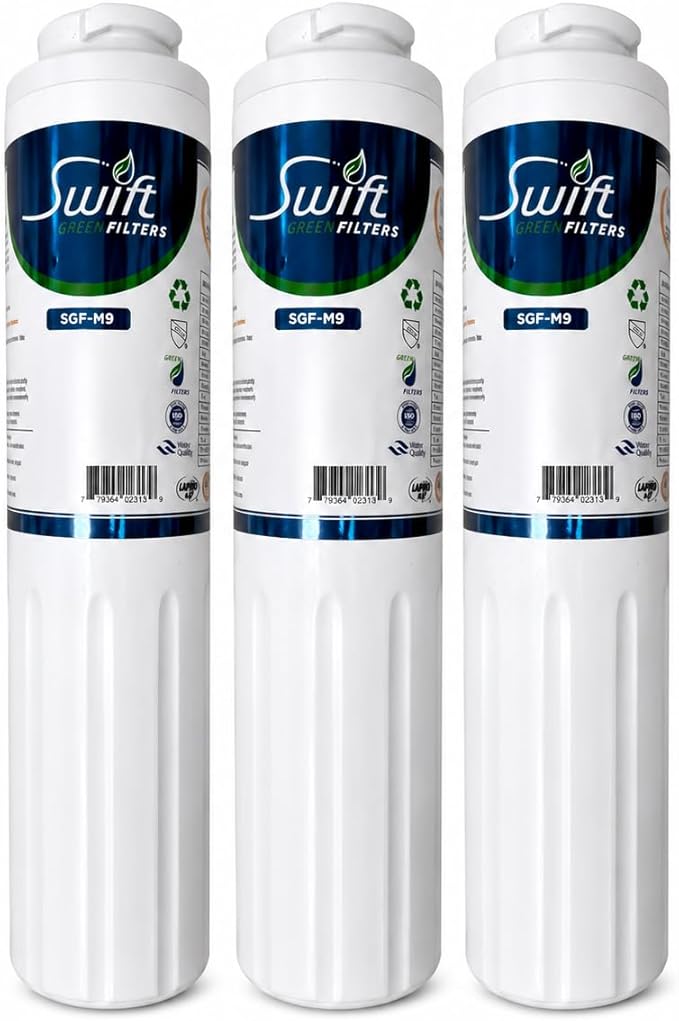 Swift Green Filters SGF-M9 Replacement Refrigerator Water Filter for UKF8001,EDR4RXD1,Filter 4,EFF-6007A,46-9005,46-9006,CLCH101,PuriClean II 67003526 (3 Pack) Made in USA