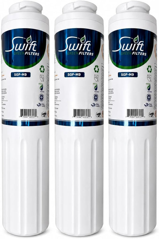 Swift Green Filters SGF-M9 Replacement Refrigerator Water Filter for UKF8001,EDR4RXD1,Filter 4,EFF-6007A,46-9005,46-9006,CLCH101,PuriClean II 67003526 (3 Pack) Made in USA