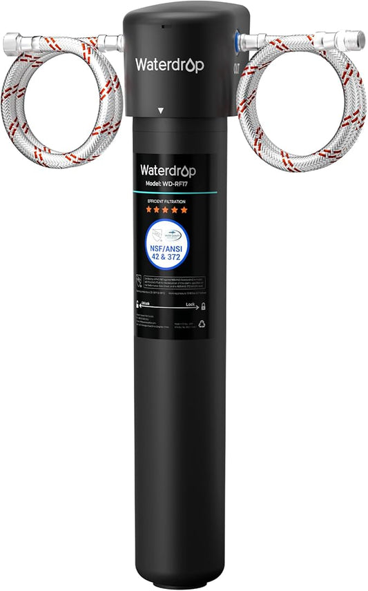 Waterdrop 17UA Under Sink Water Filter, 3 Years, Under Sink Water Filtration System, Reduces PFAS, PFOA/PFOS, Lead, Chlorine, Under Sink Water Filter, NSF/ANSI 42 Certified