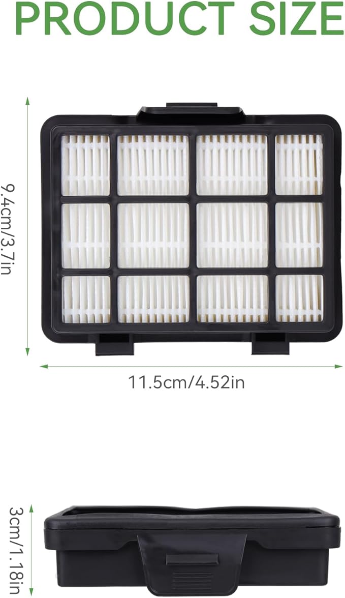 Vacuum Filters Compatible with Eureka NEN180 NEN186BL Bagless Canister Vacuum Cleaner - HEPA Filter Replacement Accessories Part,4 Pack (It's Not Dust Cup Filters)