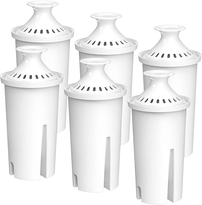FilterLogic PF06 Pitcher Water Filter, Replacement for Brita® Classic 35557, OB03, Mavea® 107007, and Brita® Pitchers Grand, Lake, Capri, Wave, Amazon Basics® 10-Cup Pitcher, NSF Certified, 6 Pack