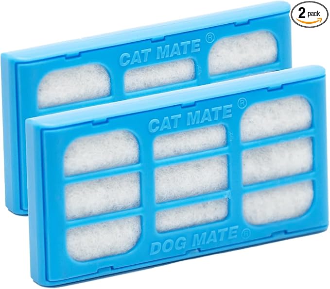 Cat and Dog Mate Replacement Filter Cartridges (339) - Suitable for All Cat and Dog Mate or Closer Pets Fountains (Pack of 2)