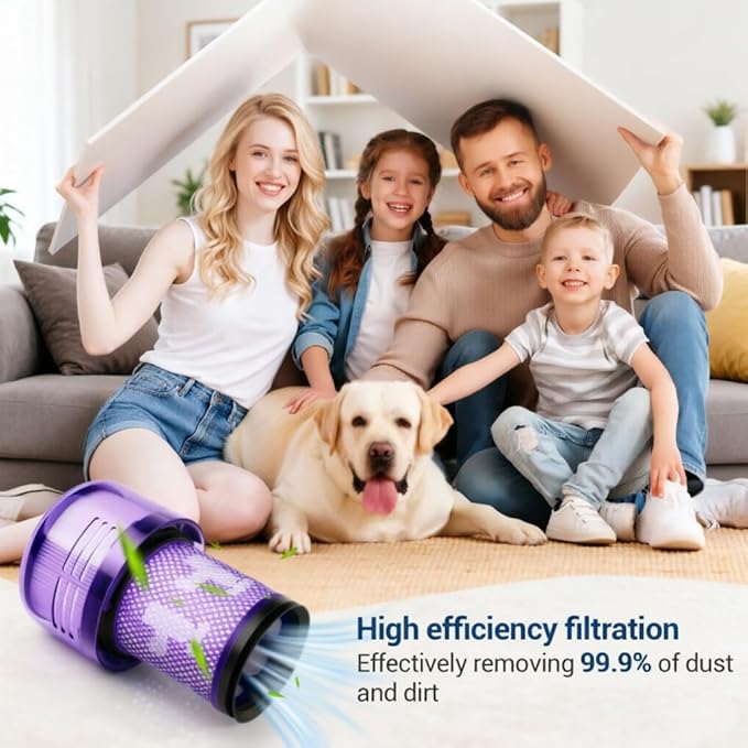 2 Pack Filter Replacement for Dyson V12 Detect Slim, V12 Slim, SV30, SV34, SV35 Cordless Vacuum, Compare to Part 971517-01（NOT for SV12 & V15 Vacuum）