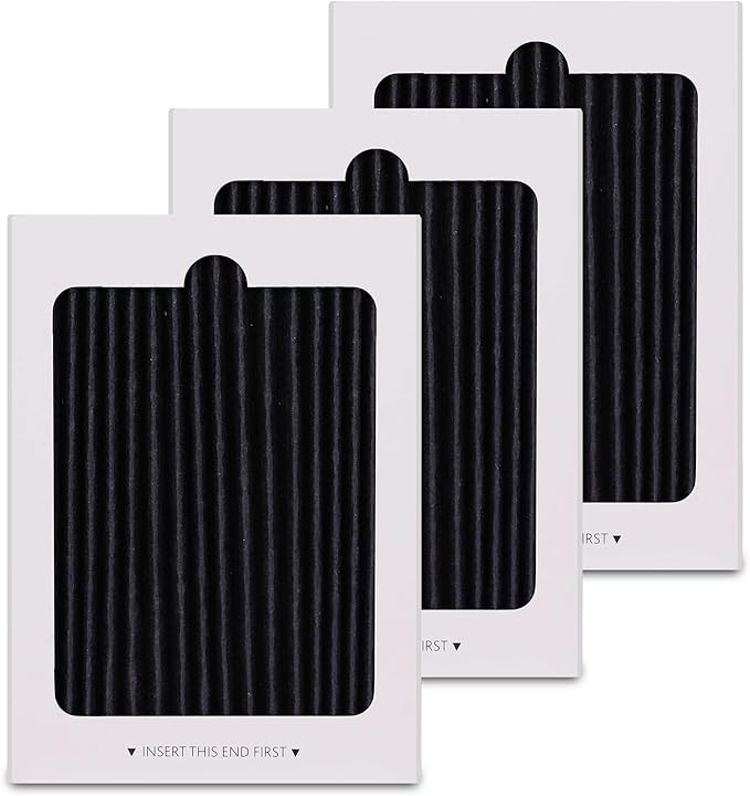 3 Pack Refrigerator Air Filter Replacement for Frigidaire and Electrolux EAFCBF Fridge Replace 242061001, 242047801, 242047804, Effective Filtration with Activated Carbon Filter