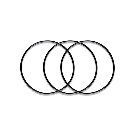 iSpring Housing O-Ring, 3 1/2", for RCC Series RO System and Countertop Water Filter Housing Sump O ring ORFx3, Black, 3 Piece
