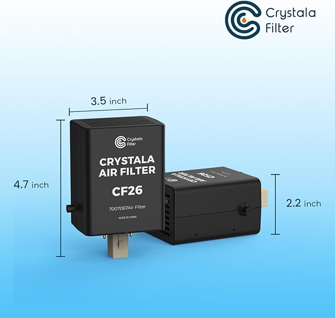 Crystala Filters Replacement For Sub-Zero Refrigerator Air Purification Cartridge 7042798, 7007076, 7007067 Air Filter (Pack of 2)