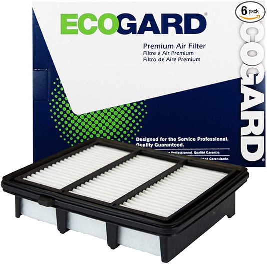 ECOGARD XA11569 Premium Engine Air Filter Fits 2018-2022 Honda Accord 1.5L (Pack of 6)
