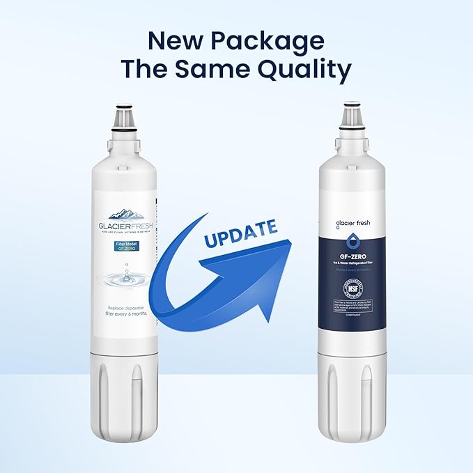 GLACIER FRESH Replacement for 4204490 Water Filter and 7007067 Air Purification Cartridge Combo Pack, Compatible with Sub-Zero 4204490, 4290510 Water Filter, 7042798/7007067 Air Filter(1+1)