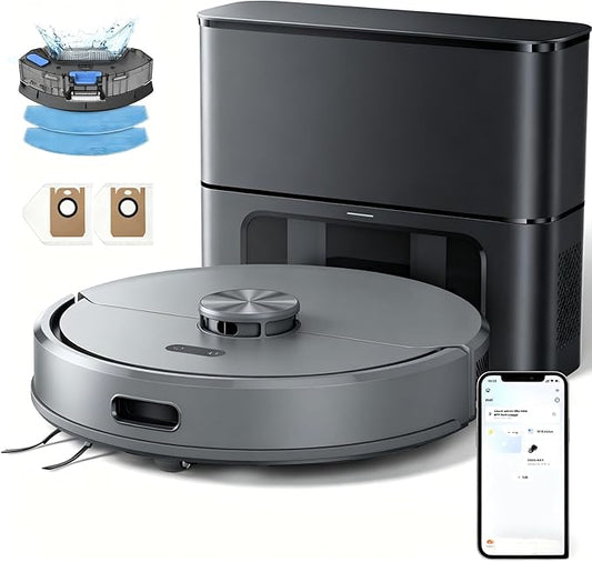 Kilgone Robot Vacuum and Mop Combo, Tangle-Free Powerful Suction, Robotic Vacuum Cleaner - Alexa & App Scheduling, Long Runtime, Automatic Robot Vacuum Cleaners for Home