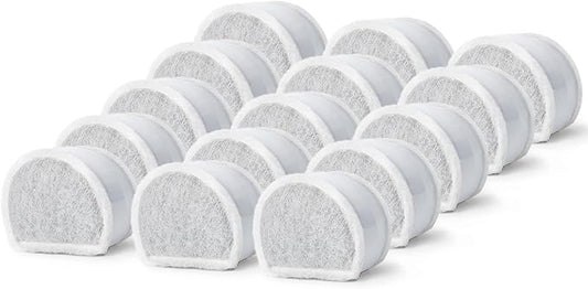 xbbwmrs 15 Count Replacement Carbon Filters Compatible with PetSafe Drinkwell Filters, Pet Water Fountain Replacement Cartridges for Dog and Cat Fountain.