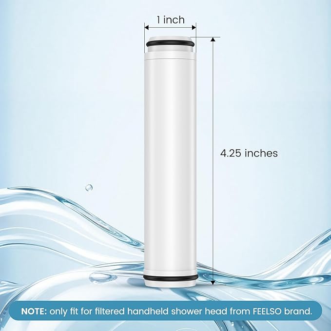 FEELSO Shower Filter for Handheld Shower Head, 3 Pack 15 Stage Replacement Filters for Hard Water Remove Chlorine and Harmful Substances