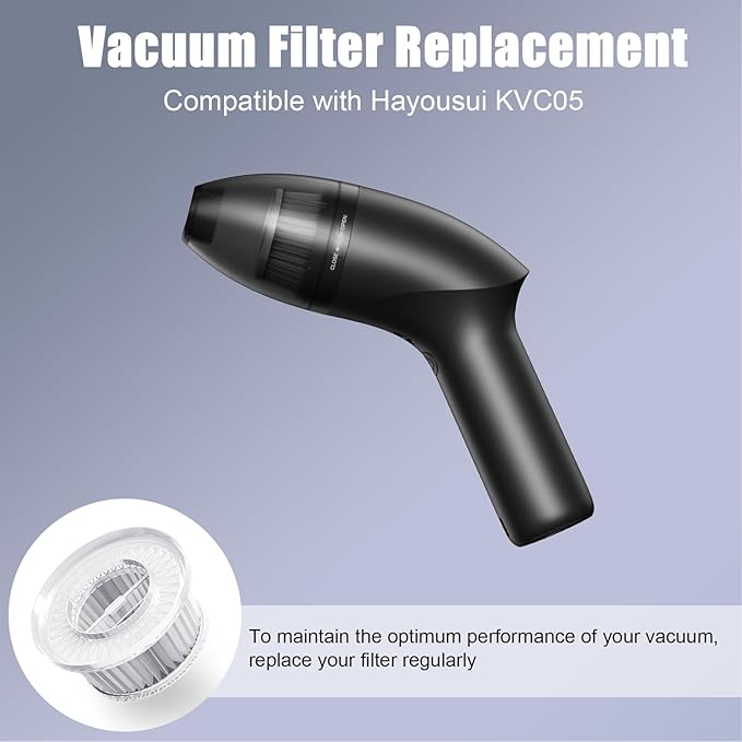 2-Pack Reusable HEPA Filters for Hayousui 4.3Kpa Mini Keyboard Vacuum Cleaner KVC05 - Replacement Filter HEPA Filtration for Car Handheld Vaccum