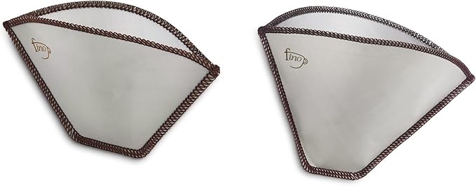 Fino Flexible Mesh Reusable Coffee Filters, 2-Piece Set, Includes 1 each Number 2 and Number 4-Size Flexible Filters