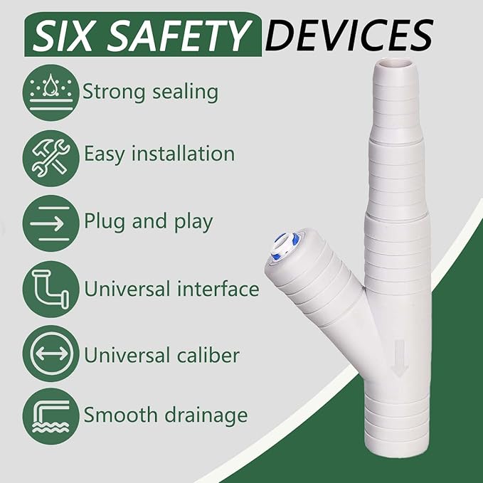 Dishwasher Drain Hose Adapter Kit - With 3/8-inch Quick Connect Fitting for a Water Filter and 7/8-inch Fitting for a Dishwasher – No Drilling Required, Compatible with WP164020