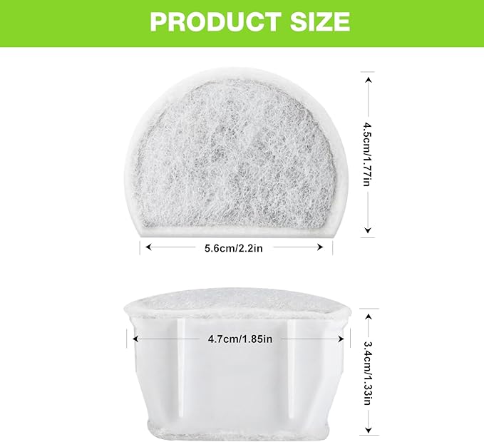 xbbwmrs 15 Count Replacement Carbon Filters Compatible with PetSafe Drinkwell Filters, Pet Water Fountain Replacement Cartridges for Dog and Cat Fountain.