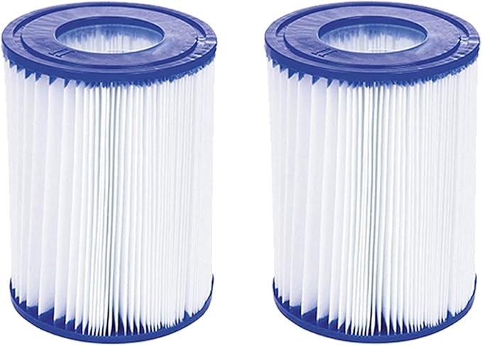 WuYan 2 Pack Swimming Pool Filter Compatible for Cartridge Type II, Replacement Hot Tubs Filter Compatible with Lay Z Spa Filter Pump