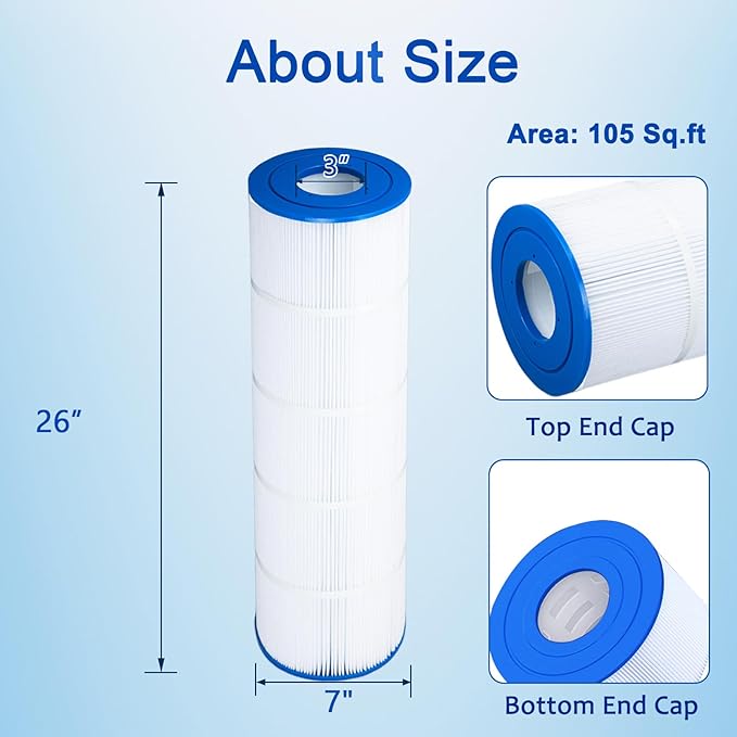 PELLUCID CCP420 Pool Filter Compatible with Pentair Clean and Clear Plus 420, Pleatco PCC105-PAK4, Pentair 178584, Ultral-A6, Unicel C-7471, R173576, 817-0106, Filbur FC-1977, 4 X 105 sq.ft. 4 Pack