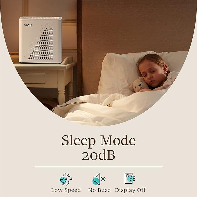 Air Purifier for Home Large Room up to 547 ft², H13 True HEPA Air Filter 20dB Air Cleaner Odor Eliminator for Allergies Smoke Dust Pollen, White