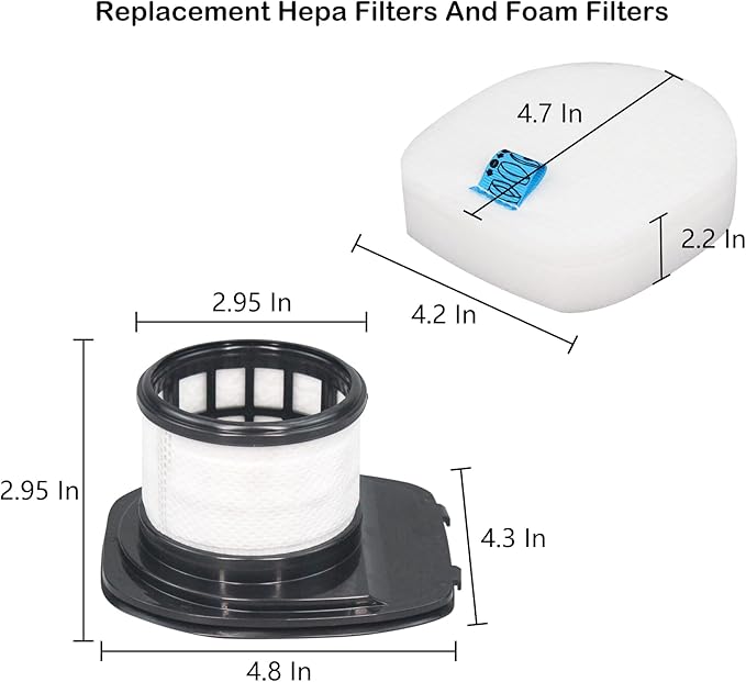 Replacement Filter Compatible with Shark WZ250 WZ240 WZ240 26 WZ140 Pet Pro Cordless Stick Vacuum (2 Hepa filter and 4 foam filter)