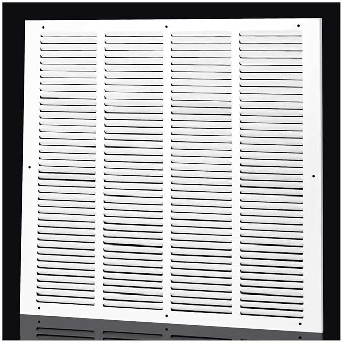 24"x24" Duct Opening Return Air Grille,Air Return Vent Cover Grill for Sidewall and Ceiling,Solid Steel AC Vent Cover HVAC Cold Air Intake Grille Without Filter House,Outer Dimension:25.75X25.75"