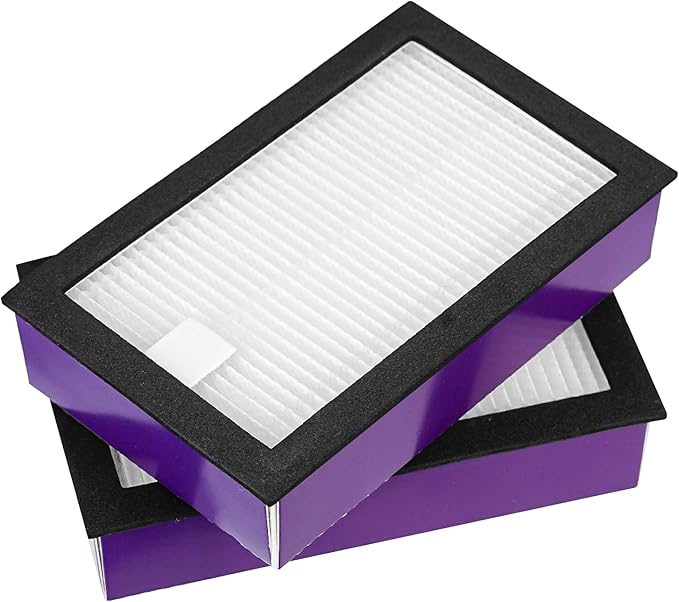 HASMX 107005 Vacuum Cleaner Hepa Filter Replacement for Proteam Fits for Proteam Vacuum Models SHV100 1200XP and 1500XP, 4 1/2" x 2 3/4" x 1", 2-Pack
