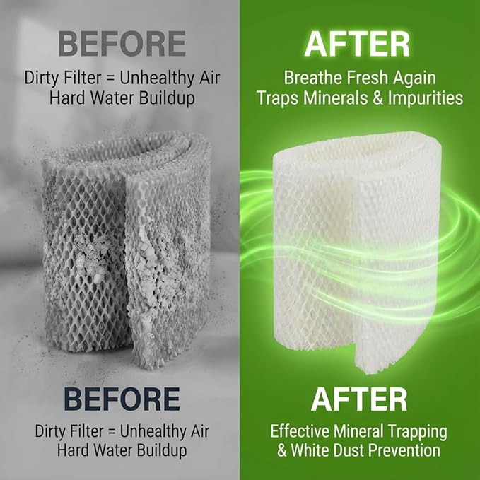 MAF2 Humidifier Wick Filter, MAF2 Super Wick Replacement Compatible with AIRCARE Essick Air Moist Air MA0800 MA0600 MA0601 and Kenmore 15408 17006 29706 29988 Humidifiers(2 Pack)