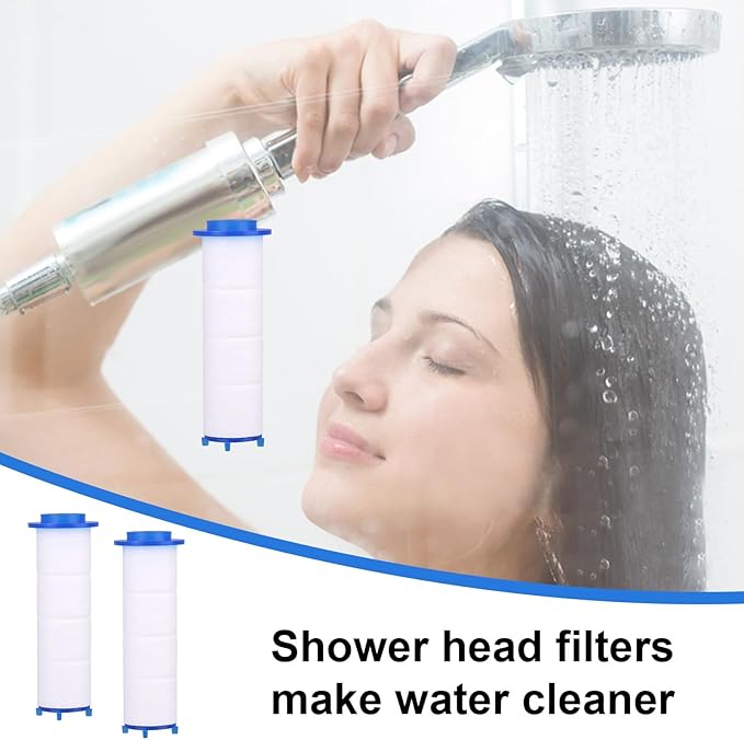 20pcs Shower Head Filter for Drivese, White Turbo Shower Head Filters Replacement Water Filter Core Accessories for Drivese Handheld Showerhead