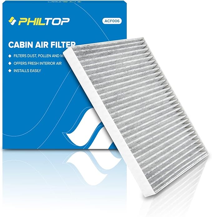 PHILTOP HEPA Cabin Air Filter w/Activated Carbon, Compatible with CF10709 Kia Sportage, Rio, Forte, Rondo, Forte Koup, Rio5, Hyundai Accent, Tucson, Veloster, Genesis Coupe