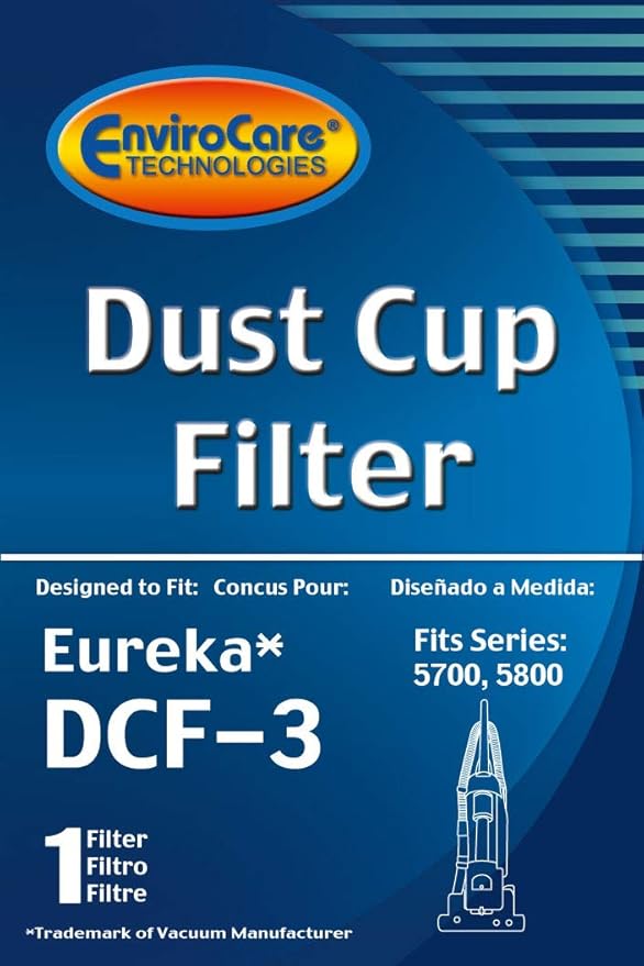 EnviroCare Replacement Premium Vacuum Cleaner HEPA Filter made to fit Eureka Style DCF-3 Bagless Uprights