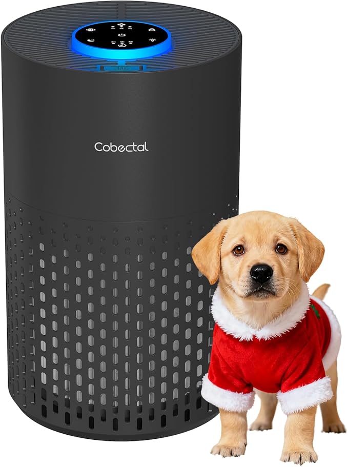 Air Purifiers for Bedroom Home, Cobectal Air Cleaner with HEPA 3-in-1 Filter for Room up to 1050 ft², Aroma Function, Sleep Mode, Portable Air Purifiers for Office, Dorm, RVs, Black