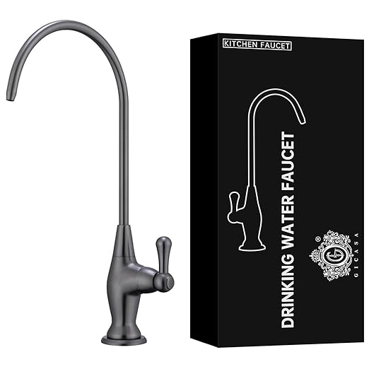 Stainless Steel Sink Drinking Water Faucet, Sink Water Filter System, Suitable for Most Reverse Osmosis or Water Filtration Systems, Stainless Steel Reverse Osmosis Faucet for Kitchen Bar, Grey