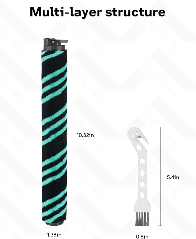 Leemone AZ4002 Soft Brushrolls Replacement Accessories for Shark AZ4000 AZ4000C AZ4002 AZ3901 POWERDETECT Upright Vacuum Cleaner, 2 Brush rolls, 1 Cleaning Brush, 3 Pack
