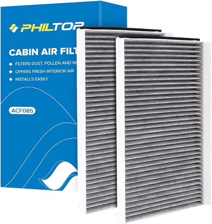 PHILTOP HEPA Cabin Air Filter w/Activated Carbon, Compatible with CF10103 BMW 528i, 530i, 525i, 650i, 535i, 530xi, 550i, 528i xDrive, 645Ci, 535xi, 535i xDrive, 528xi, 545i, 525xi, M5, M6, 1 Set