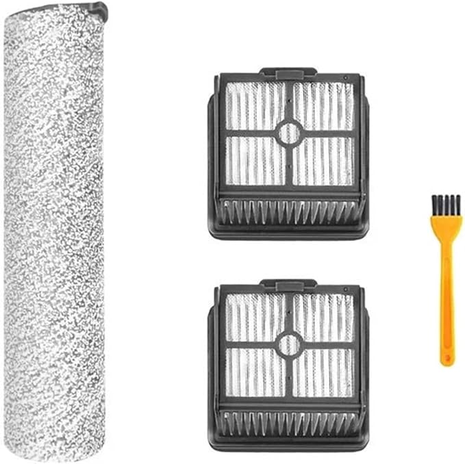 Filter And Roller Brush,Compatible For Tineco Floor One S3 / IFloor 3,Cordless Wet Dry Vacuum Cleaner Spare Replace Parts(Set 2)
