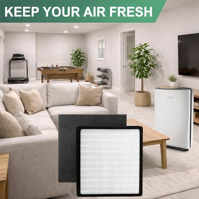 Replacement Filter D Compatible with AC-2123 Air Purifier, Fits IAP-10-280, IAP10280, IAF-H-100D, AC-2118, Air Filter 1 Pack