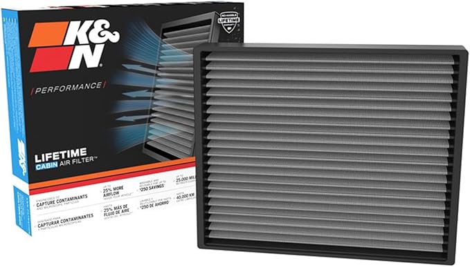 K&N LIFETIME Cabin Air Filter: Premium, Washable, Clean Air for your Cabin: Compatible with 2021-2026 Ford/Volkswagon: Bronco, Everest, Ranger, Amarok, VF2078