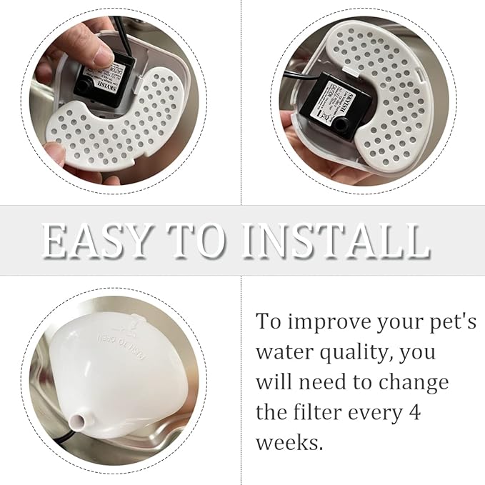 10 Packs Charcoal Water Filter Replacement for Pioneer Pet Compatible with Ceramic & Stainless Steel Raindrop Fountains