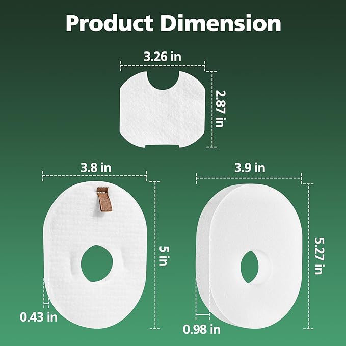 4 Pack Filter Replacement for Shark Rocket Vacuum HV300 HV301 HV300W HV302 HV305 HV310 UV450 Foam & Felt Filter Kit