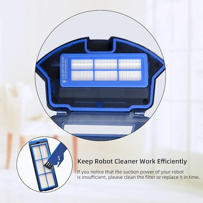 Spare Accessories Compatible for eufy 11S Max, 30C Max, 15C Max, Robotic Vacuum Replacements: 1 Roller Brush 6 Side Brushes 5 Unibody Filter 𝙉𝙊𝙏 𝙛𝙤𝙧 𝟏𝟏𝐒 or 𝗚𝟯𝟬