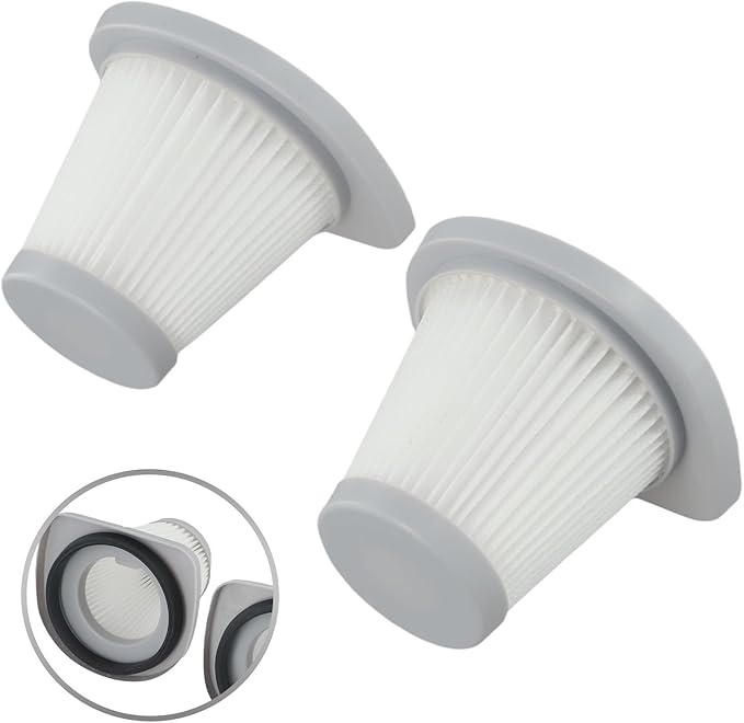 2Pcs HEPA Filters For Merlin 2-in-1 Corded Stick Vacuum Cleaner, For Merlin SC861, SC861A Upright Models, Washable Reusable 8.5cm/3.35in Height Gray White Plastic Filter Cartridge (2pcs)