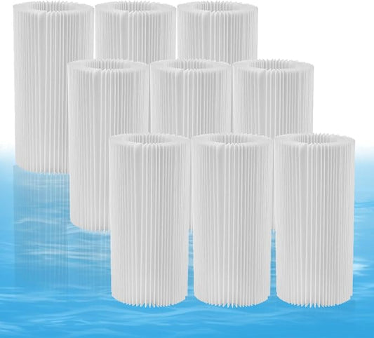 9-Pack Pool Filter Paper Replacement for Resusable Pool Filter Cartridge Type A or Type C or III for Above Ground Pools with Pump and SPA Pool Pump (Only Pool Filter Paper)