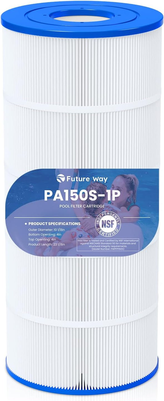 Future Way C150S Pool Filter Cartridge Replacement for Hayward SwimClear C150S, CS150E, Replace Hayward CX150XRE, Pleatco PA150S, 150 sq. ft