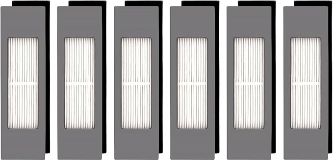 (6 Pieces) T8 HEPA Filter For Robot Vacuum ECOVACS DEEBOT OZMO N10 N10 Plus 920 950 T8 AIVI Max T9 T5 N5 N7 N8+ N8 Pro Plus DX55 DX93 DJ65, Robot Vacuum Cleaner Filter Accessories