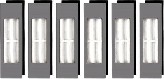 (6 Pieces) T8 HEPA Filter For Robot Vacuum ECOVACS DEEBOT OZMO N10 N10 Plus 920 950 T8 AIVI Max T9 T5 N5 N7 N8+ N8 Pro Plus DX55 DX93 DJ65, Robot Vacuum Cleaner Filter Accessories