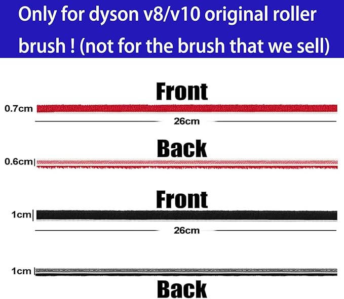 4 Pcs Strips Replacment for Dyson V8,V10 Vacuum Cleaner Rolling Brush Strips, with 1 Screwdriver