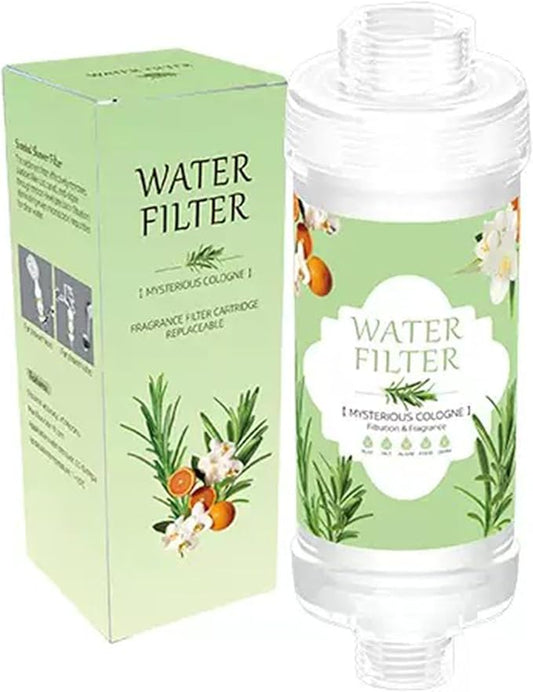 Vitamin C Shower Head Filter for Hard Water Filter Shower Aromatherapy Replacement Cartridge Bathroom Accessories Remove Chlorine Fluoride Heavy Metals Improves Skin Condition Protects Hair Cologne