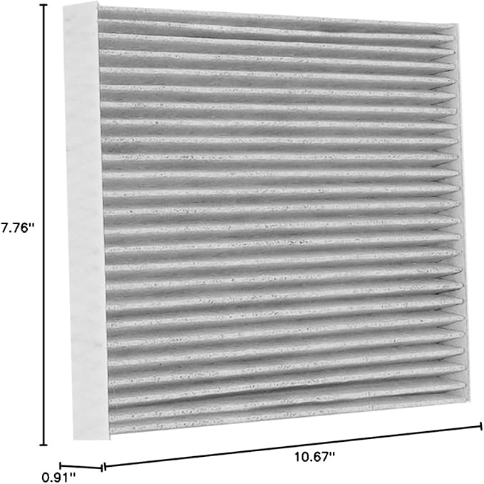 KAX HEPA Cabin Air Filter with Activated Carbon, CF10550 Replacement for Nissan Rogue L4 2.5L 2008-2013, Rogue Select S 2014-2015, Sentra L4 2.0L/ 2.5L 2007-2012, Passenger Compartment Air Filter