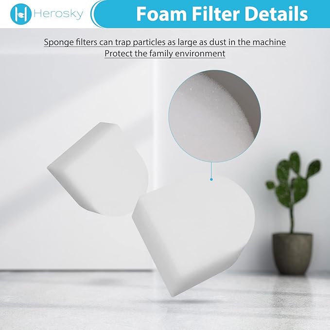 6 Filter kit for Shark AW261 WD261 WD101 AW302 WD161 WD201 WD100 WD200 WD101 HydroVac 3 in 1 Vacuum, Compare part WDFF1