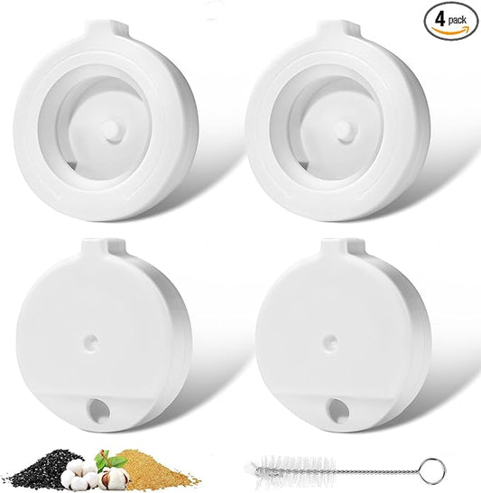 4 Pack Replacement Filters for 3.6L/4.6L/6L/8L Gravity Pet Water Dispenser, YOIHABV Dog Water Filter Replacement, Triple Filtration Pet Fountain Filter, Water Feeder Filter for Cat and Dog(1 Brush)