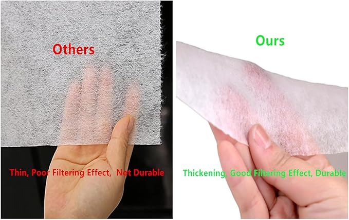 12Pcs Disposable Kitchen Range Hood Oil Absorbing Paper Range Hood Oil Resistant Sticker High Temperature Filter Membrane Universal Film Mesh Cover (43 * 45CM)